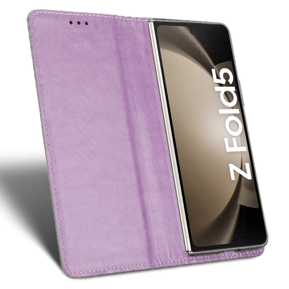 Grid Texture PU Leather Case for Samsung Galaxy Z Fold5 5G Phone Flip Cover with Stand Grid Texture PU Leather Case for Samsung Galaxy Z Fold5 5G Phone Flip Cover with Stand